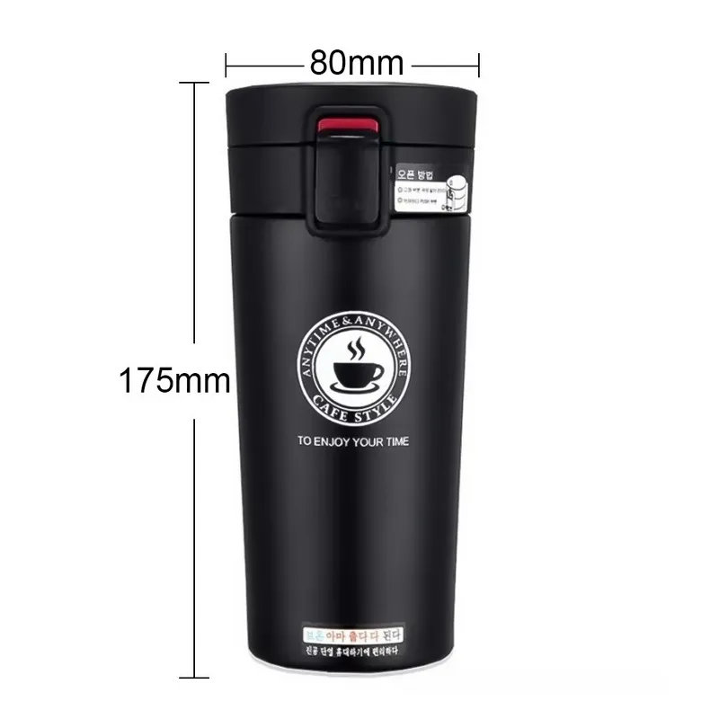 380 ml dubbele roestvrij staal 304 koffiemok lekvrije thermosmos reis thermische beker thermosmug waterfles voor geschenken 220809