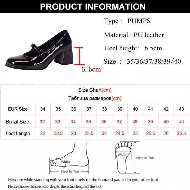 Chaussures habillées sandales chaussures en cuir britannique Mary Janes boucle talon épais bureau dame bout carré talons hauts pompes pour femmes 220416