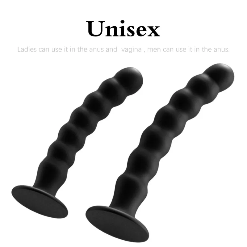 Dildo a sfere in silicone stimolatore prostatico con ventosa_voghion.com