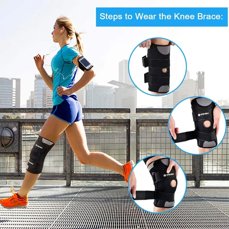 WIN.MAX Gym Knee Support Brace Sleeve Relieve Leg Arthritis Meniscus Tear Knee Strap Pads Open Patella Stabilizer Protector 220621