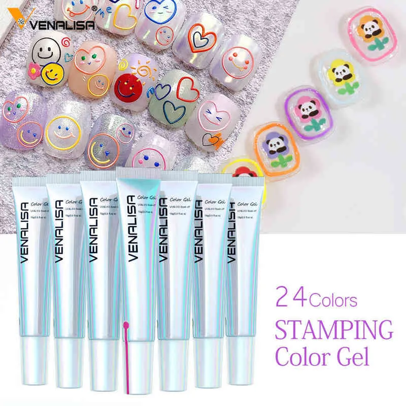 NXY Nail Gel Pudding Emboss 15ml Tube Neon Color 3d Design Pittura Good Pigmented Stamping Fast Draw Liner Vernice 0328