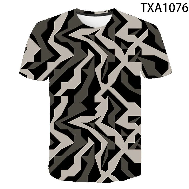 Летняя крутая камуфляжная футболка в стиле милитари с 3D принтом для мужчин и женщин, детская футболка с короткими рукавами, брендовые топы, детская футболка для мальчиков и девочек 220607