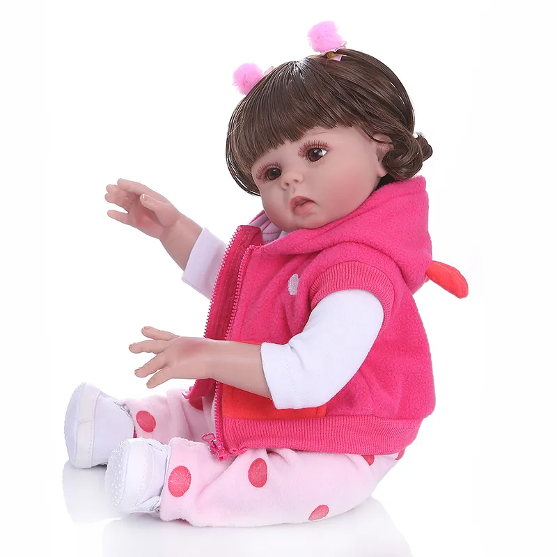 モスクワNPKから48cmからBebe Doll Reborn Toddler Girl Full Body Vinyl Baby Bath Toy Waterproof Anatomically Reforce 220504