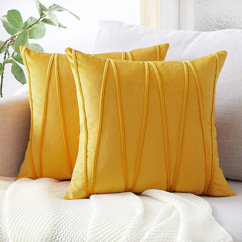 Kuddefodral Velvet Cushion Cover 45x45cm Gray Pink Beige S For Cushions Home Decor Retro Modern Nordic Throw Pillow 45x45 220623