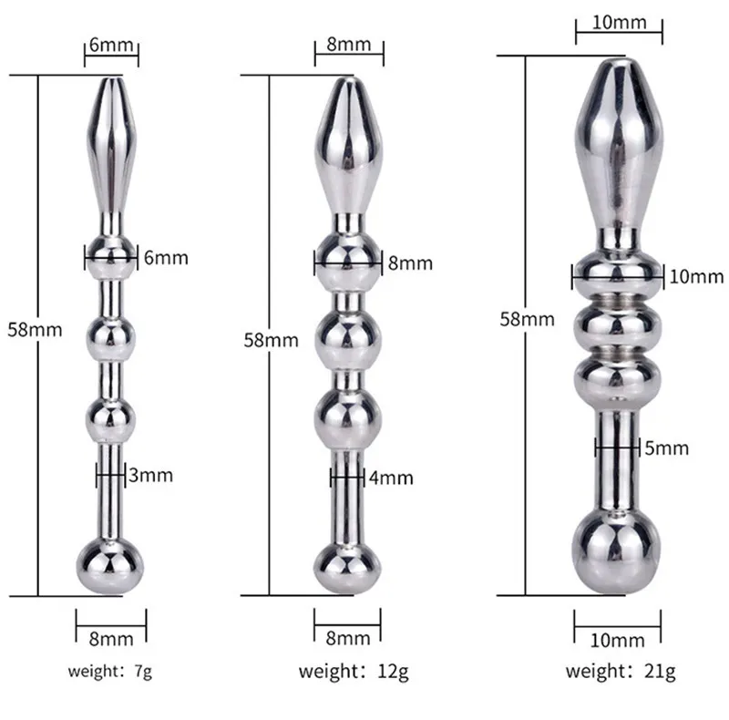 Metalowa cewnik cewnikowy samiec rozszerzający penis wtyczka koni stymulacja oka brzmiąca masturbator seksowne zabawki dla mężczyzn DB-101