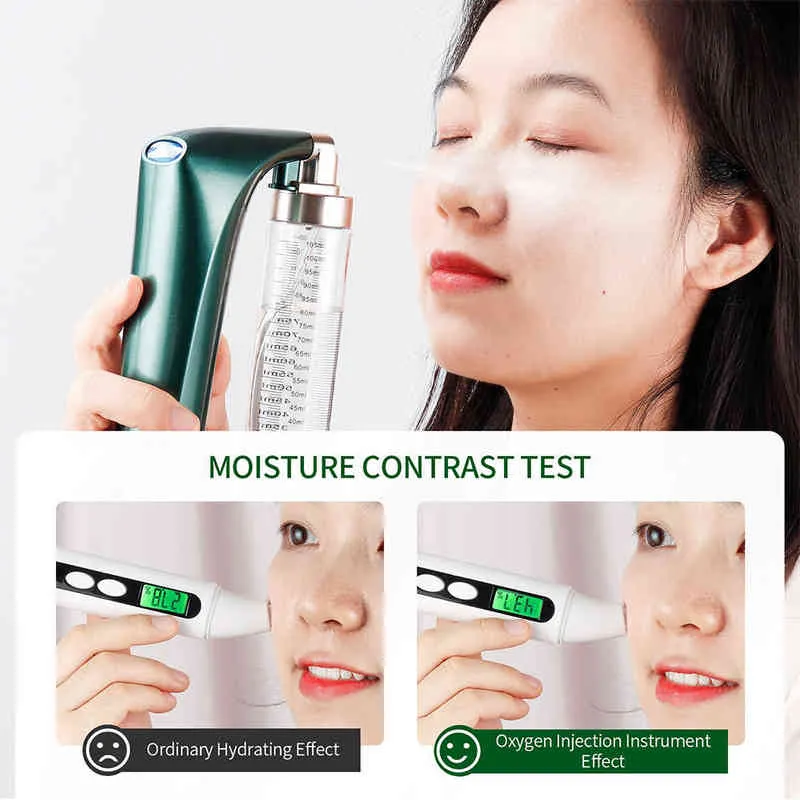 100ML Airbrush Nano Fog Mist Sprayer Skin Moisturizeing Sprayer Air Compressor Spray Gun Make Up Mask Facial SPA Moisturize Skin 220517