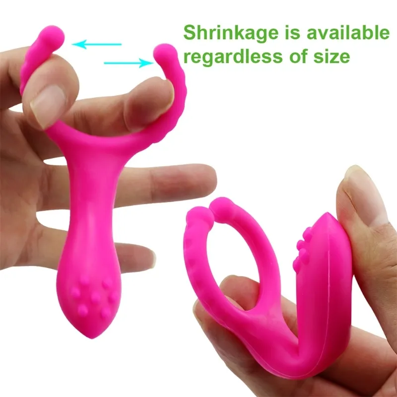 3st Silicone Anal-Plug G-Spot Dubbel penetration Dido Ring Toy för par U1JD