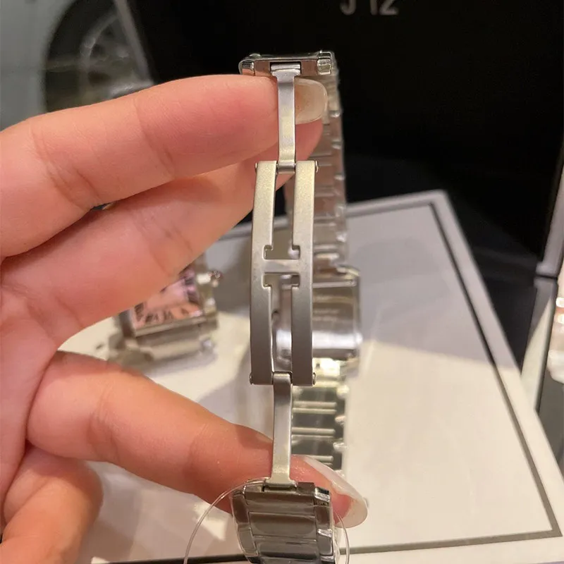 Montre femme montres à Quartz montre-bracelet homme diamant Couple montres 30mm et 25mm bracelet en acier inoxydable Design237O