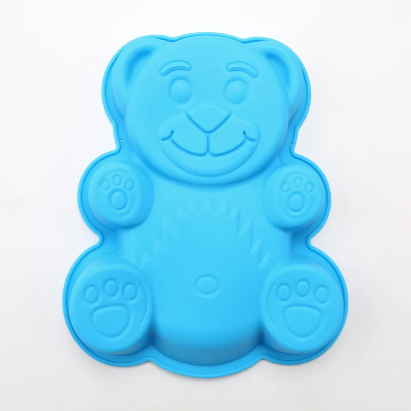 DlY Cartoon Bear Shape 3D Stampo torta in silicone Strumenti di cottura Bakeware Maker Stampo Vassoio Accessori la cucina da forno Set di gadget da cucina 220517