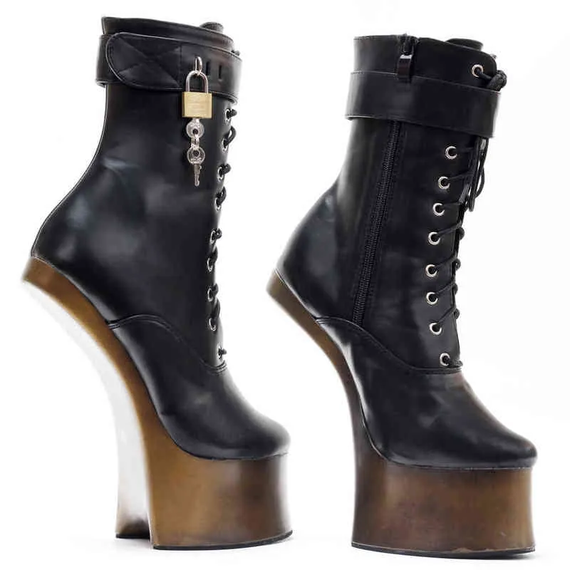 Boots Jialuowei 7inch High Heel New Fancy Play Platform Bootfetish ankle في الأسهم السريعة بحجم الشحن 36-46 220805