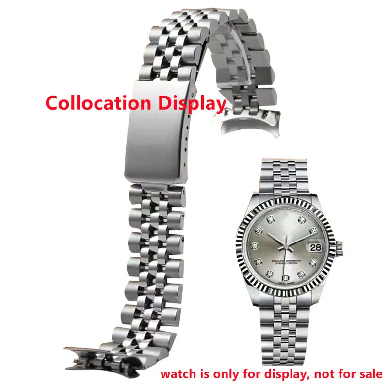 18mm 19mm 20mm 316L acier inoxydable argent or jubilé montre Bracelet Bracelet Compatible pour Seiko5 Rolex montre 220627311s