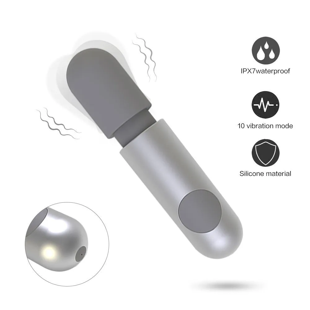 Klopiois Wand Vibrators для женщин не звучащий мощный стимулятор клитора 10 режимов быстрые оргазм сексуальные игрушки портативный мини -массажер