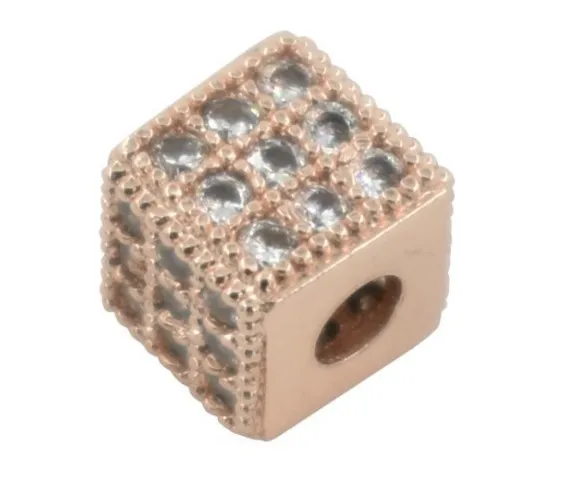 Cubo da 6 mm micro pavimentazione cz cz cubica zirconia perline perle in ottone in cristallo in ottone fai -da -te che produce hot6f