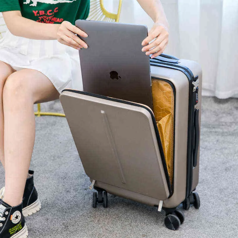 Nouveau voyage à bagages roulants pour ordinateur portable Saclasse de chariot sur roues Box Femme Upscale Carenté de rentabilisation Fashion '' Cabin J220708 J220708