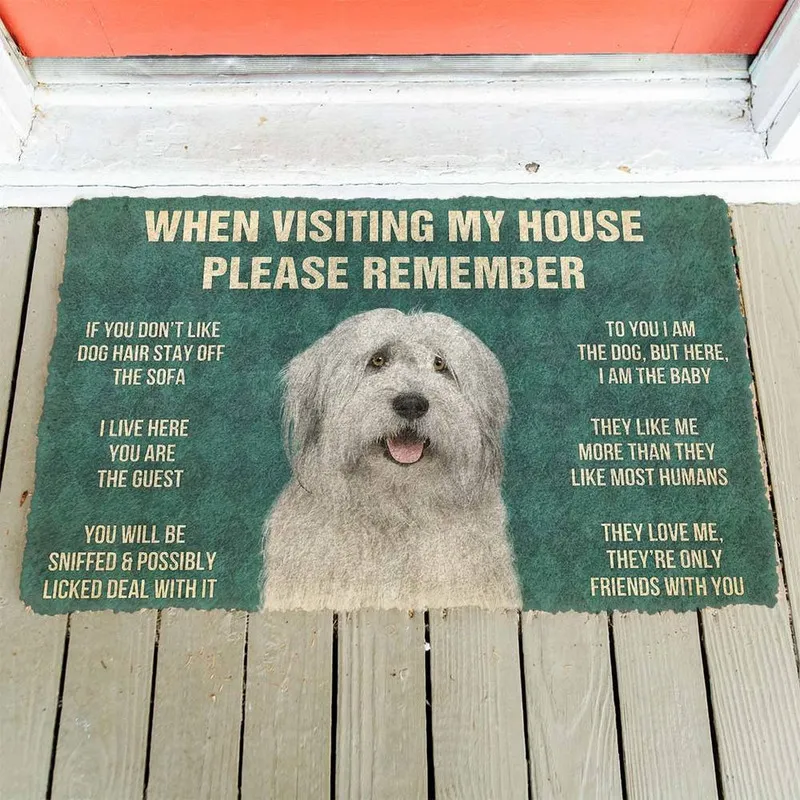CLOOCL veuillez vous rappeler les règles de la maison du chien Beagles, paillasson personnalisé, décor imprimé en 3D, tapis de porte de sol antidérapant, goutte 2206072224613