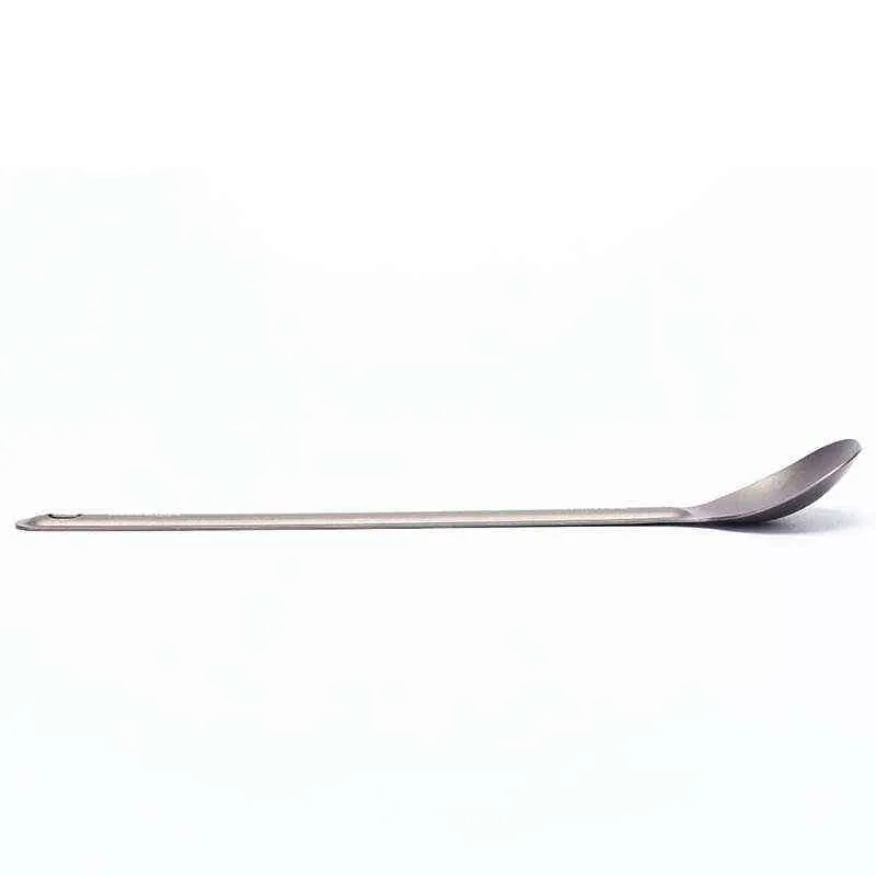 Novo colher de camping de titânio de longa distância, Spoontitanium Spoon Spoon Outdoor Tabelware Y220530