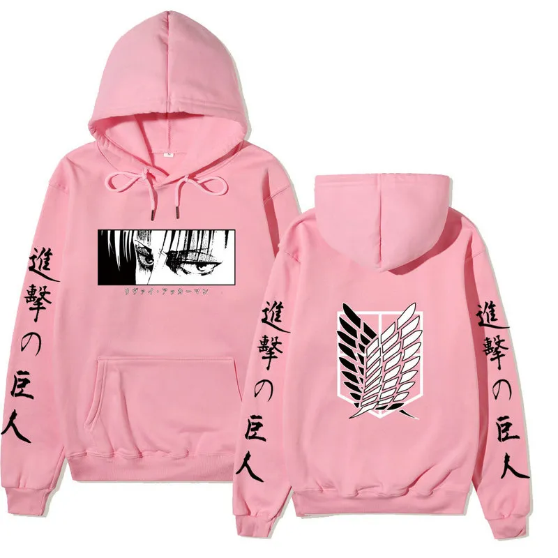 Anime Hoodie Saldırısı Titan Hoodied Uzun Kollu Sokak Giyim Harajuku Sweatshirt Menwomen Unisex Sport Hoody Tops 220813
