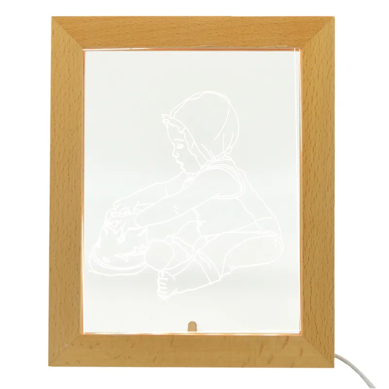 Drop custom po frame nachtlampje USB po custom DIY baby light Kerst huwelijkscadeau 220727