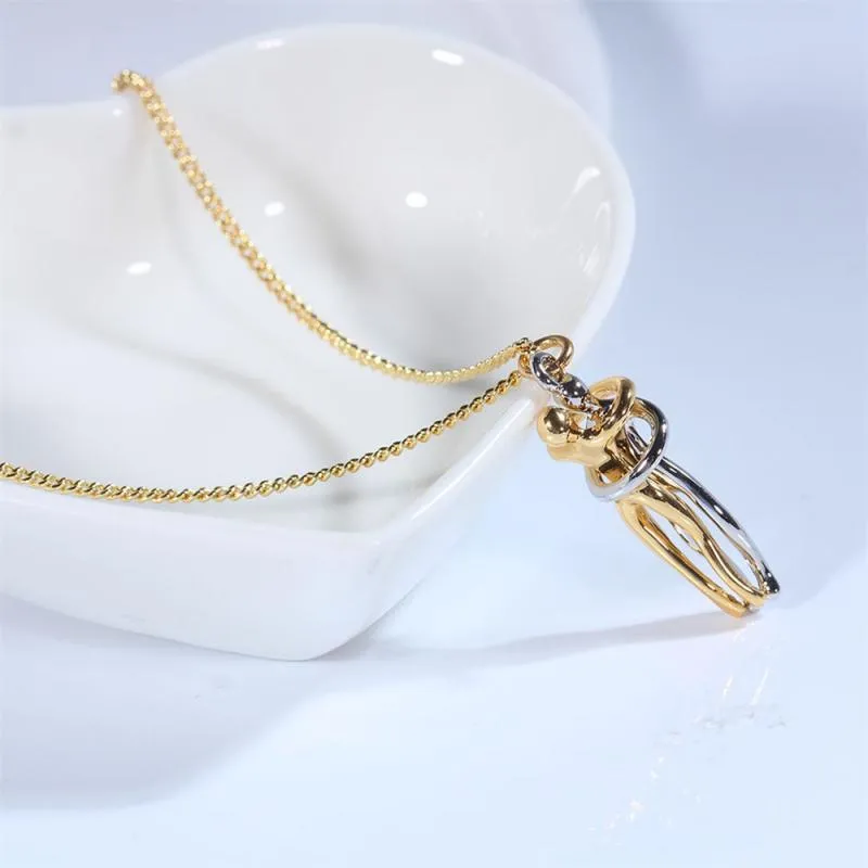 Affectionate Hug Necklace Stainless Steel Pendants Fashion Jewelry Couples Gift