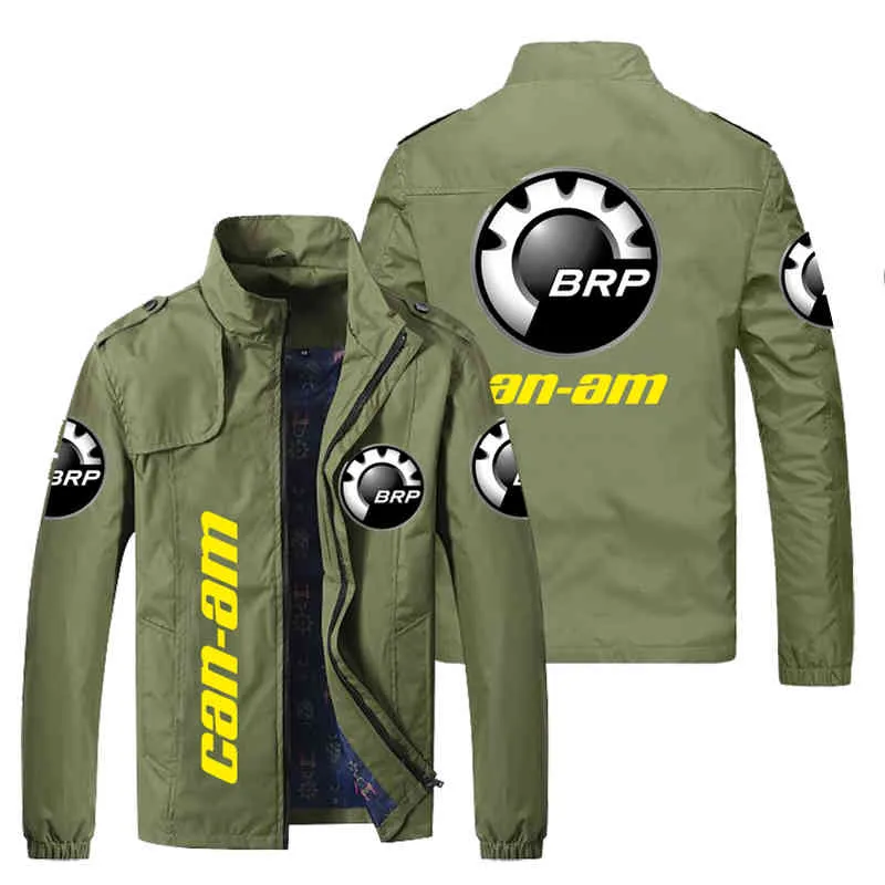 2022 Spring Autumn Mens Jackets Brp Can-am Print Zipper Trend Bomber Men Windbreaker Motorcycle Racing