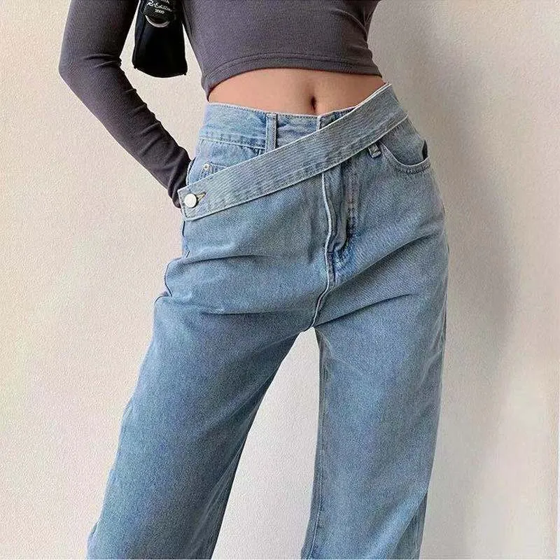 Automne hiver femmes Baggy jean pantalon surdimensionné taille haute maman salopette Streetwea Denim pantalon 220330