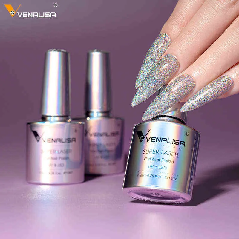 NXY Vernis À Ongles Super Laser 7 5ml Vernis À Effet Scintillant Nagellak Manucure Vernis Soak Off Uv Led Laque 0328