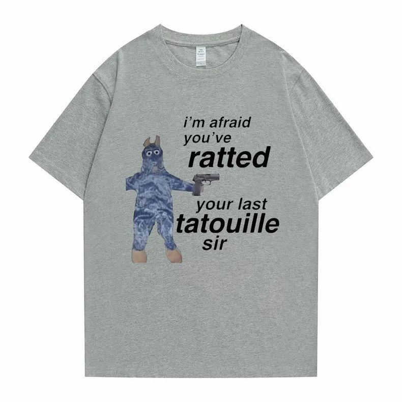 Camisetas con estampado gráfico de Ratatouille Im Afeaid Youve Ratted Your Last Tatouille Sir T Shirt Funny Mouse Tees Hombres Mujeres Camiseta linda 220614