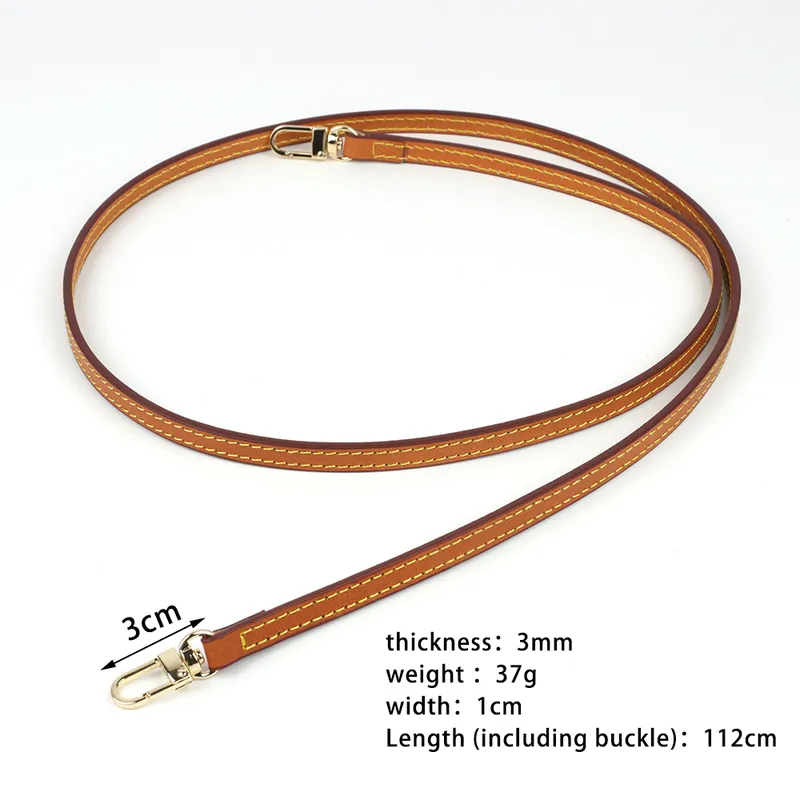Cow Hide Leather Shoulder Bag Strap 112CM Long Crossbody Strap Women Handbag Bag Belt Accessories 220610