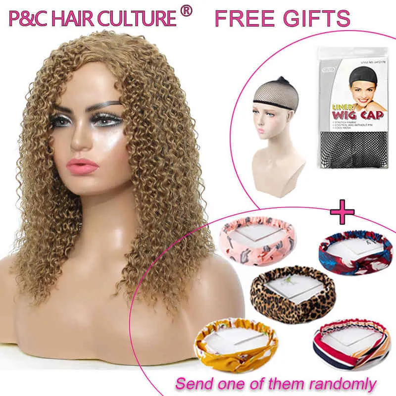 Perucas sintéticas curtas e afro para mulheres negras ombre loira glueles cosplay perruque courte alta temperatura 220622