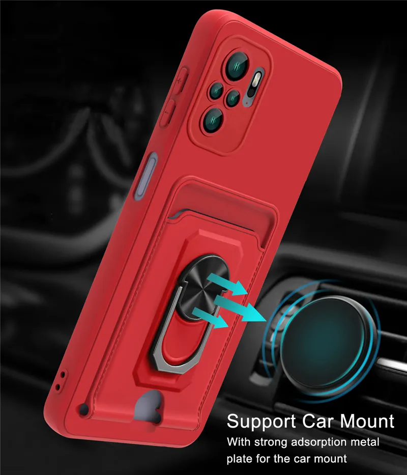 Custodie telefoni con borsa carte magnetiche Xiaomi Redmi Note 11 10 9 Pro 9a 9t 10s Mi 11t Pro Pocp M3 X3 Cover morbida cintura a tracolla