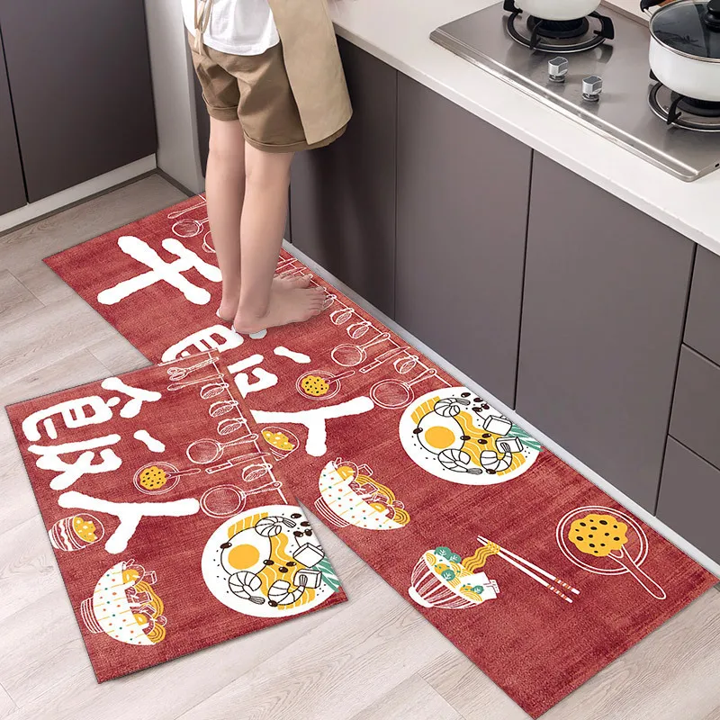 Kitchen Carpet Floor Rug Washable Non-Slip Mat House Hold Long Strip Door Modern Home Decor 220401