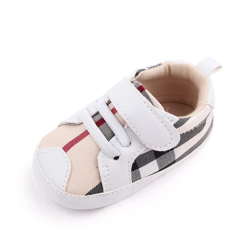 0-1 Year Old Fashion Plaid Comfortable Soft-soled Baby Toddler Shoes Spring and Autumn