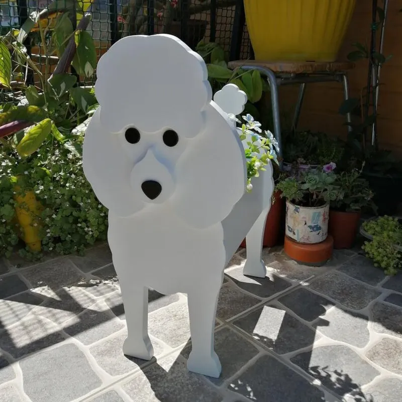 Garden Flower Pot Dog Planter Schnauzer Bulldog Poodle Corgi Yorkshire Pots Diy Pvc Home Decor 2203183390