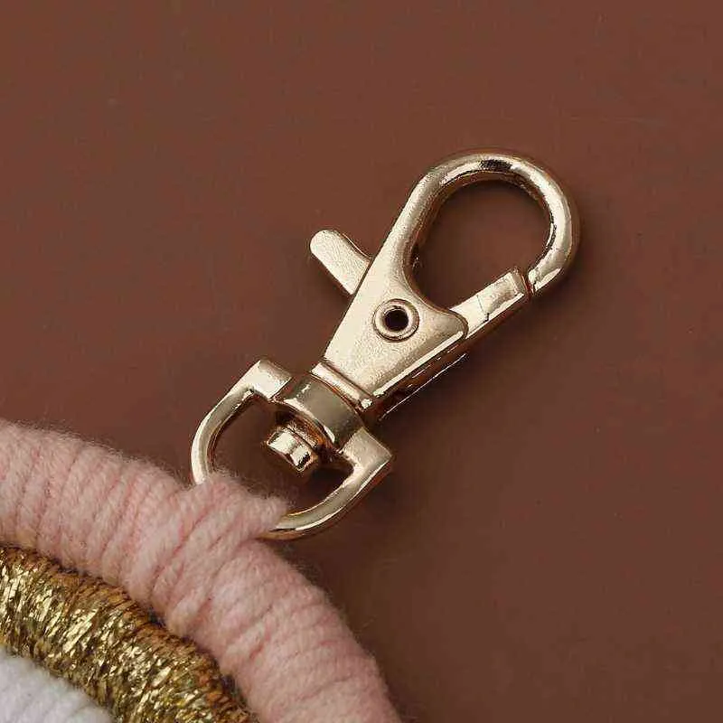Regenbogen Schlüsselanhänger Frauen Boho handgemachte Schlüsselhalter Schlüsselanhänger Makramee Tasche Charme Auto hängen Schmuck Geschenke AA220318