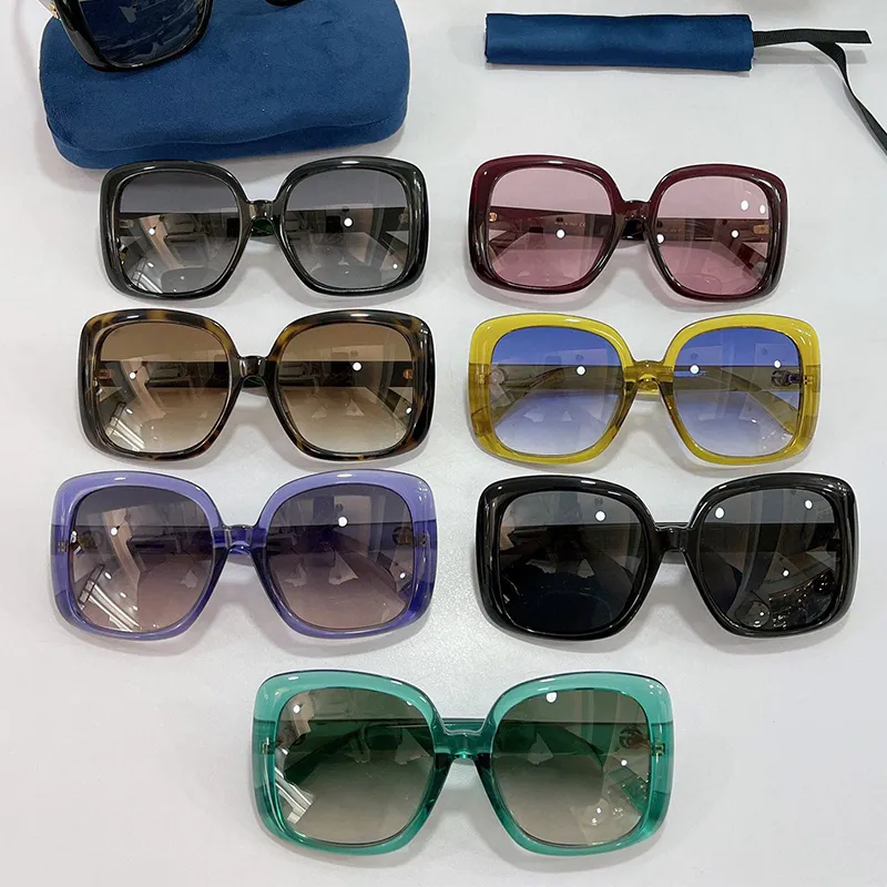 Nouvelle lunettes de soleil de créateurs de femmes pour hommes carrés populaires.