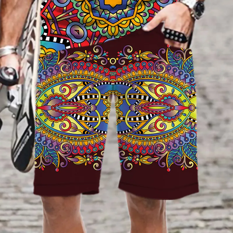 Överdimensionerade mäns casual shorts snöflinga mönster lösa herrkläder män/kvinnor strand simning rolig 3d tryckt harajuku cool 220624