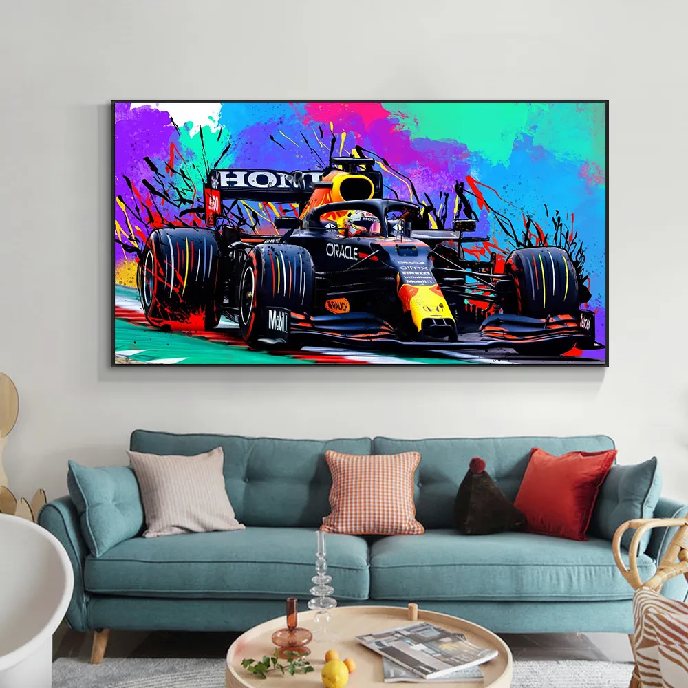 F1 Formuła Ayrton Senna Star Race Car Mistrz świata Plakat Plakat Wall Art Canvas Odciski Malowanie Nowoczesne do wystroju pokoju domowego