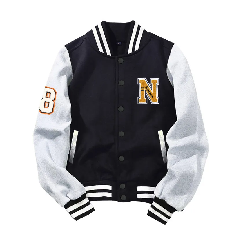 Arrival Sale Baseball Uniform Coat Fleece Cotton Letter Preppy Style Single Breasted Bomber Jacket Brand Clothing Men 220816