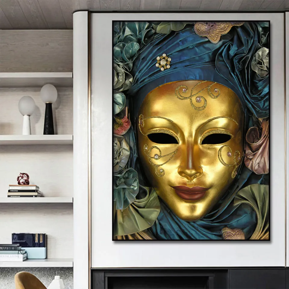 Ancient Egyptian Golden Mask Poster 1pcs Modern Home Wall Decor Canvas Picture Art HD Print Painting On Canvas for Living Room (3)