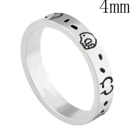 Fashion Ring 925 Zilveren Ringen voor Vrouwen Trouwringen Mannen Designer Trendy Sieraden Breedte 4mm 6mm Charm Accessoire