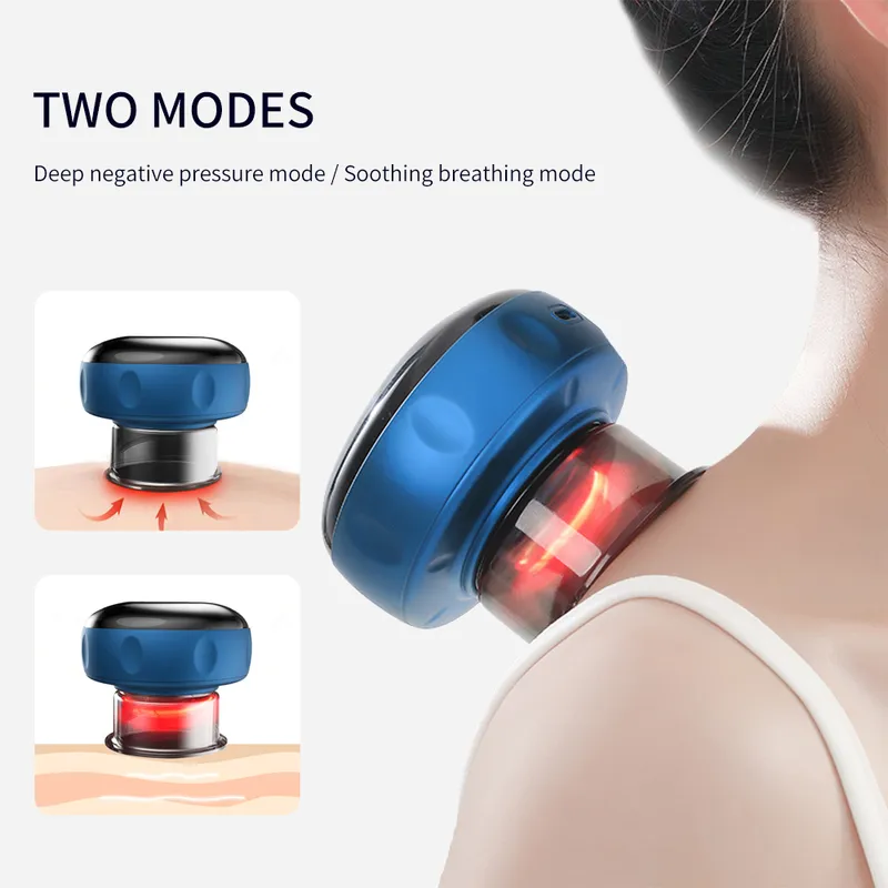 Smart Vacuum Ventosa Cupping Therapy Vasi massaggi Massaggiatore anticellulite Coppe il corpo Dispositivo dimagrante brucia grassi ricaricabile 220726