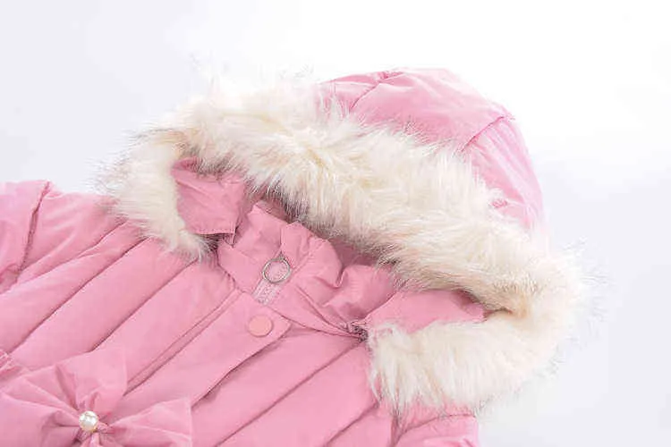 Crianças meninas revestem as jaquetas infantis de inverno Moda de jaquetas longas de garotas de casaco de garotas 3-10y adolescentes crianças sobretudo parka j220718