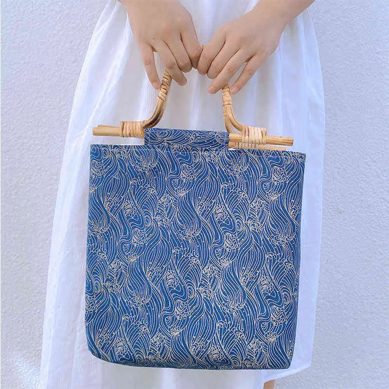 Handgjorda väska handväska kinesisk stil med cheongsam kvinnors eleganta retro hanfu handväska antik klassisk all-match handväska 220519