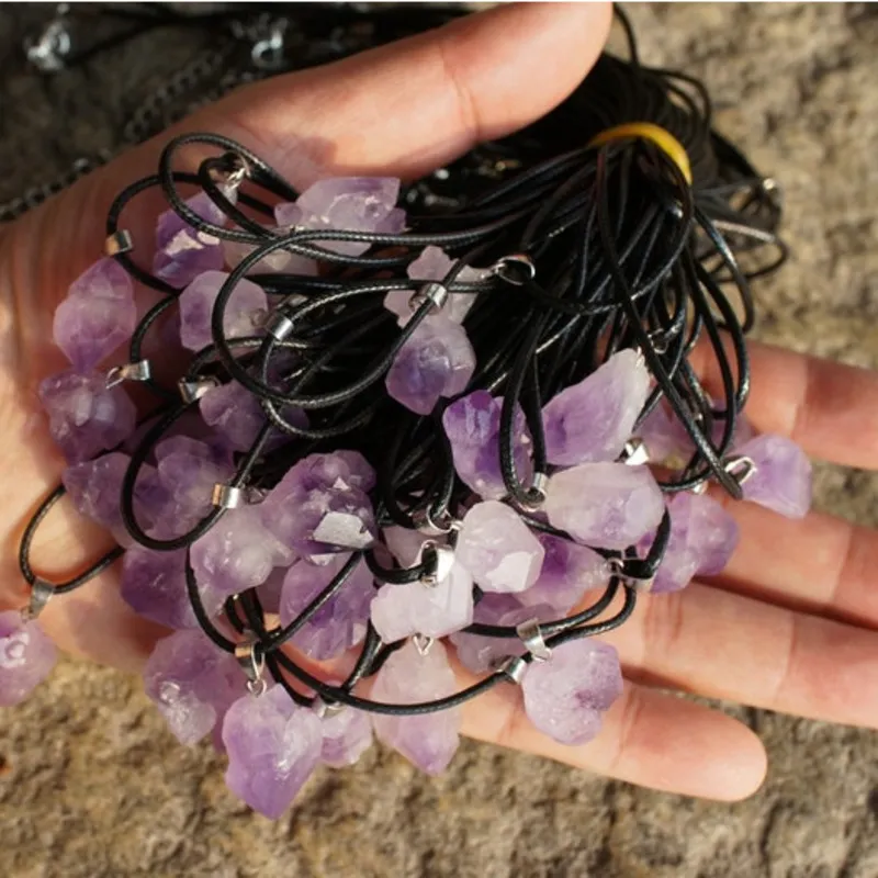 Crystal Wholesale | Bulk Wholesale | Raw Crystals | Amethyst Pendant Necklace Mixed Size