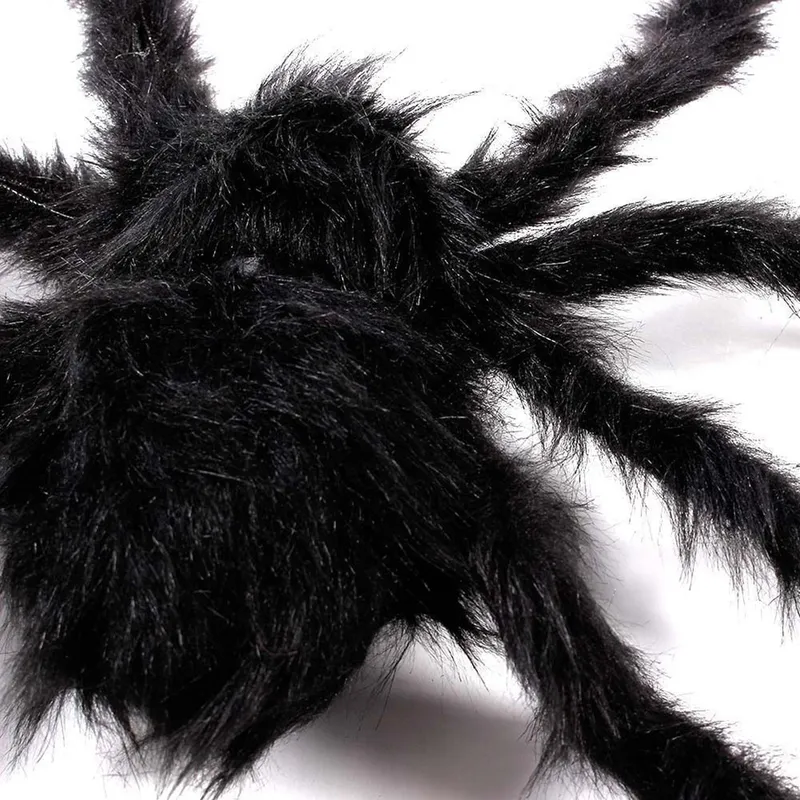 Other Festive Party Supplies 30cm Super Big Plush Spider Made Of Wire And Black Multicolour Style For Or Halloween Decorations 220826