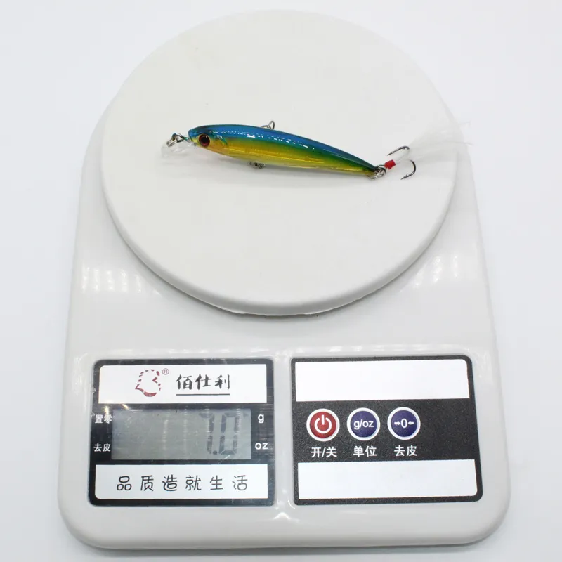 Minnow Fishing Lure 78mm 7g Affondamento Esca dura Wobbler Jig Bait Crankbait Carpa Striped bass Pesca Attrezzatura da pesca SwimBait 220726