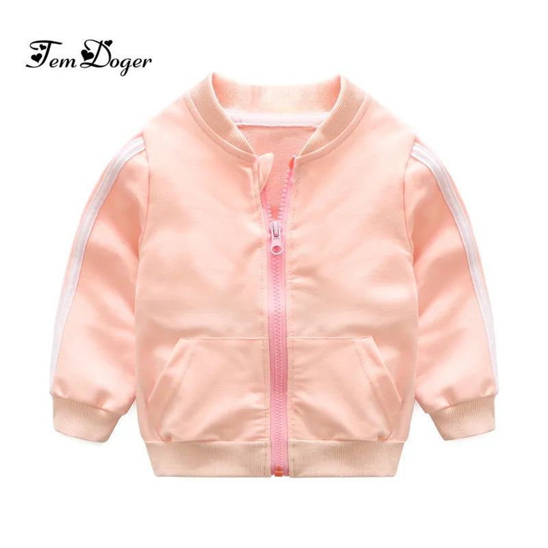 Tem Doger bébé garçons filles vêtements ensembles automne infantile coton sport costumes vestes à glissière + pantalons 2 pièces né garçon Bebes survêtement 220509