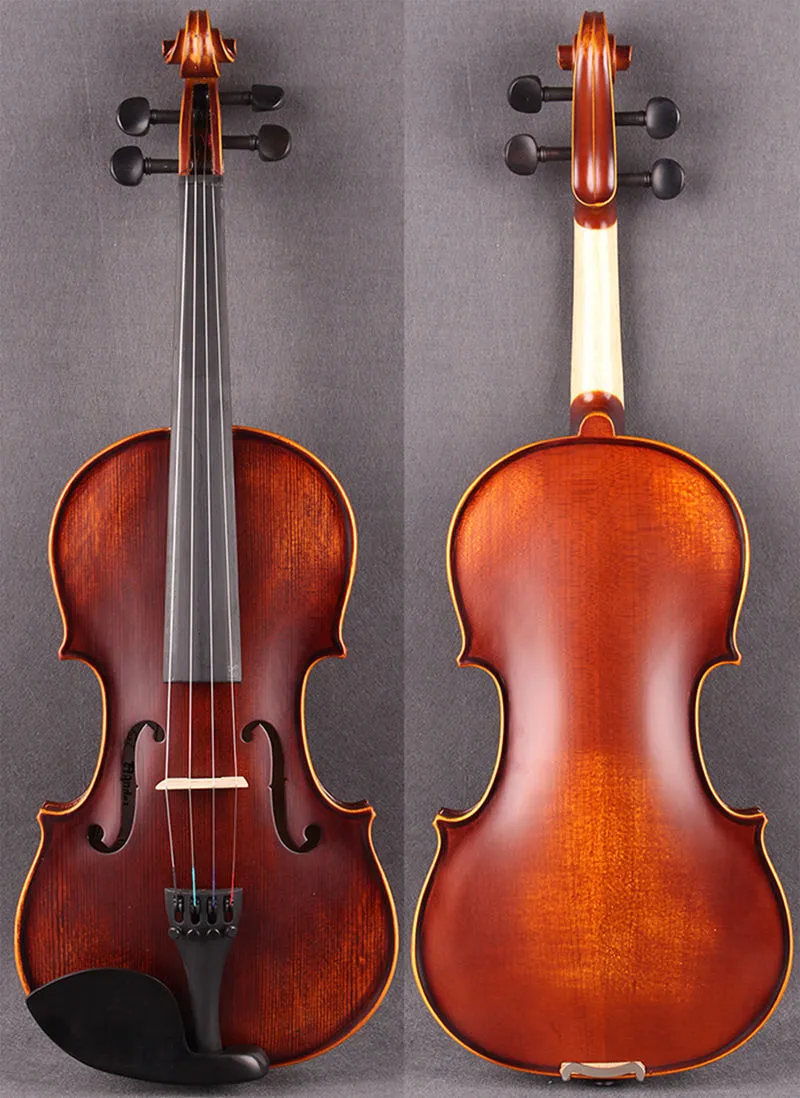 Solid Wood Antique Rubbed Violin All Handmade Beginner Test Grade Children Adult Professional Violin 4/4 Musical Instrument