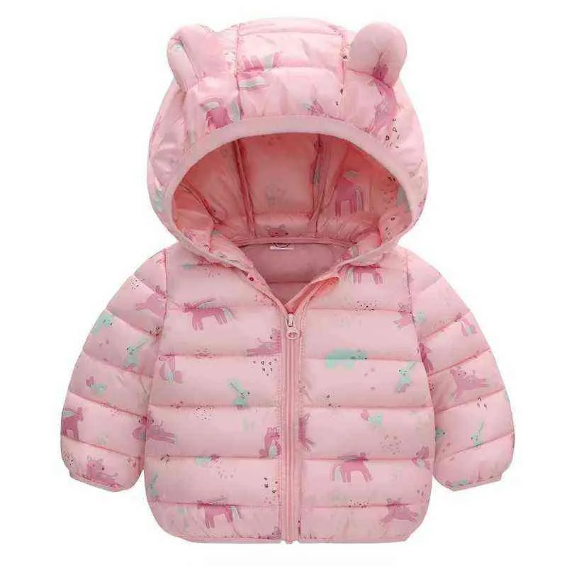 Bébé solide à capuche vestes pour enfants vestes automne hiver fille garçon veste chaude avec oreille enfants veste à glissière vêtements d'extérieur J220718