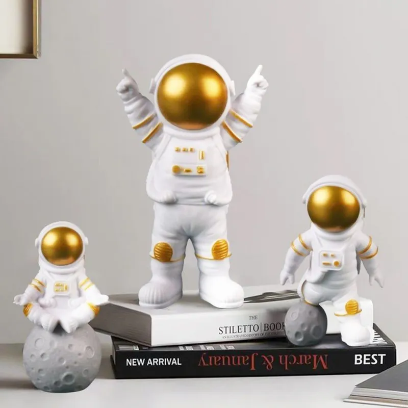 Astronaut Figurines Rzeźba Rzeźba Nowoczesne dekoracje Miniatury Ozdoby Stołu Kosmonaut Dekoracyjne 220811